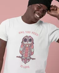 T-shirt homme personnalisé - Citation - "Owl you need is love"