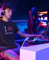 T-shirt homme 100% coton bio - Cadeau - "I LOVE gaming"