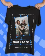 T-shirt homme personnalisé photo et texte