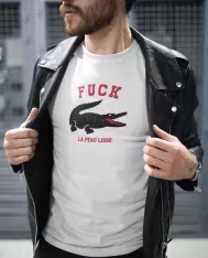 T-shirt homme personnalisé - Humour - "Fuck la peau lisse"
