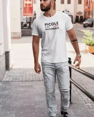 T-shirt homme 100% coton bio - Humour - "PICOLE NATIONALE"