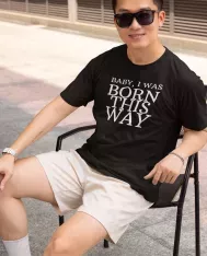 T-shirt homme personnalisé - Citations Musique - "Born this way"