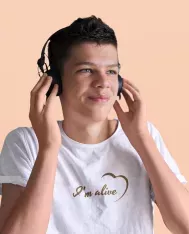 T-shirt homme personnalisé - Musique - "I'm alive"