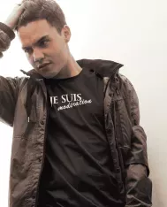 T-shirt homme 100% coton bio - Humour - "Je suis modération"