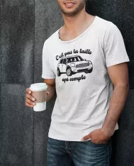 T-shirt homme personnalisé - Classiques & Populaires - "C'est pas la taille qui compte"