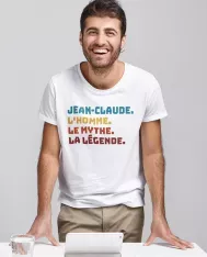 T-shirt homme personnalisé - Humour - "L'homme, le mythe, la légende..."