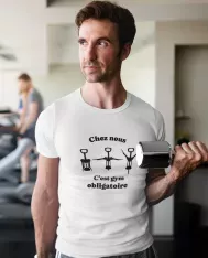 T-shirt homme personnalisé - Citation - "Gym obligatoire"