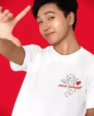 T-shirt homme 100% coton bio - Cadeau - "mon amour "