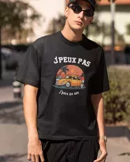 T-shirt homme personnalisé - J'peux pas - "Je peux pas j'pars en cox"