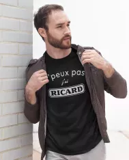 T-shirt homme personnalisé - Humour - "J'peux pas j'ai Ricard"
