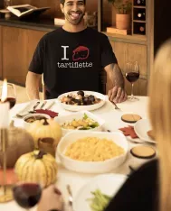 T-shirt homme 100% coton bio - Cadeau - "I LOVE tartiflette"