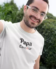 T-shirt homme personnalisé - Citations Famille / Motivation - "Papa d'amour"