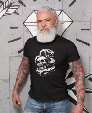 T-shirt homme personnalisé - Vintage - "Snake 'n death"