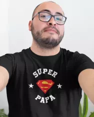T-shirt homme personnalisé - Citations Famille / Motivation - "Super Papa"