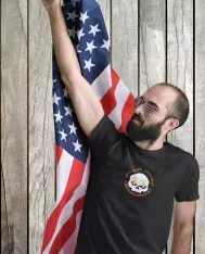 T-shirt homme personnalisé - Moto tout terrain - "RIDE HARD LIVE FREE"