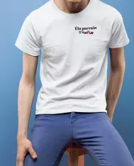 T-shirt homme 100% coton bio - Cadeau - "Élu parrain d'amour"