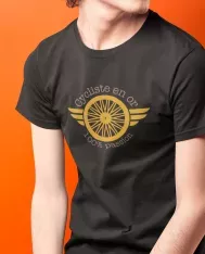 T-shirt homme personnalisé - Sport - "Cycliste en or"