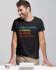 T-shirt homme personnalisé - Humour - "L'homme, le mythe, la légende..."