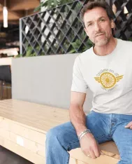 T-shirt homme personnalisé - Sport - "Cycliste en or"