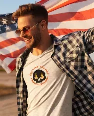 T-shirt homme personnalisé - Moto tout terrain - "RIDE HARD LIVE FREE"