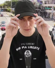 T-shirt homme personnalisé - Évènements - "RIP ma liberté"