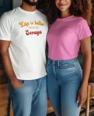 T-shirt homme personnalisé - Cadeau - "Life is better with a..."