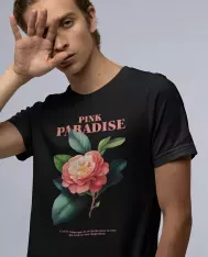 T-shirt homme personnalisé - Nature - "Pink paradise"