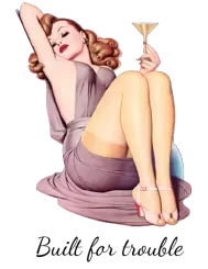 T-shirt femme personnalisé - Vintage - "Build for trouble"