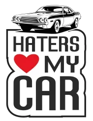 T-shirt femme personnalisé - Muscle car et usa - "Haters love my car"