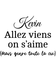 T-shirt femme personnalisé - Cadeau - "Allez viens, on s'aime..."
