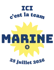 T-shirt femme personnalisé - Évènements - "Ici c'est la team"