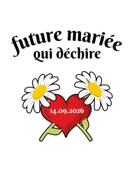 T-shirt femme personnalisé - Évènements - "Future mariée qui déchire"