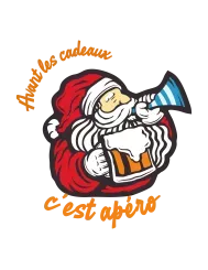 T-shirt femme personnalisé - Évènements - "Avant les cadeaux c'est apéro"