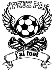 T-shirt femme 100% coton bio - Humour - "J'peux pas j'ai foot" Old school