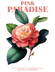 T-shirt femme personnalisé - Nature - "Pink paradise"