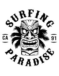 T-shirt femme personnalisé - Sport - "Surfing paradise"