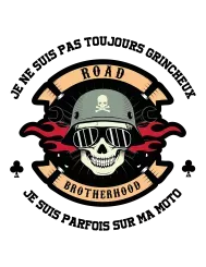 T-shirt femme personnalisé - Moto - "Pas toujours grincheux"