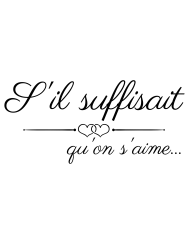 T-shirt femme personnalisé - Musique - "S'il suffisait qu'on s'aime..."