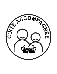 T-shirt femme 100% coton bio - Humour - "Cuite accompagnée"