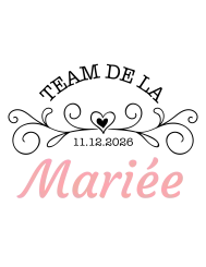 T-shirt femme personnalisé - Évènements - "Team de la mariée"