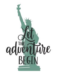 T-shirt femme personnalisé - Villes et voyages - "Let the aventure begin"