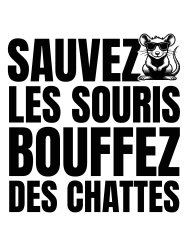 T-shirt femme personnalisé - Beauf - "Sauvez les souris, bouffez des chattes"