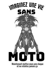 T-shirt femme personnalisé - Moto - "Une vie sans moto ?"