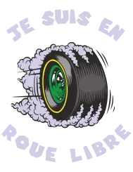 T-shirt femme personnalisé - Humour - "Je suis en roue libre"