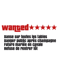 T-shirt homme personnalisé - EVJF - "Wanted"