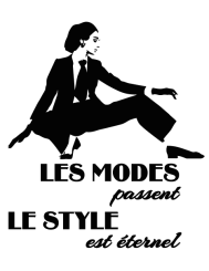 T-shirt femme personnalisé - Citations Mode - "Les modes passent, le style reste..."