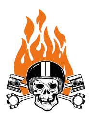 T-shirt femme personnalisé - Moto tout terrain - "Casque enflammé"