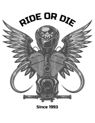 T-shirt femme personnalisé - Moto tout terrain - "Ride or die"