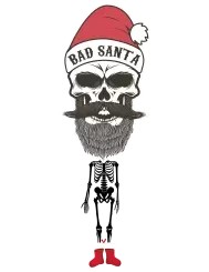 T-shirt femme personnalisé - Évènements - "Squelette bad santa"