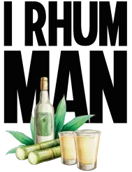 T-shirt femme 100% coton bio - Humour - "I RHUM MAN"